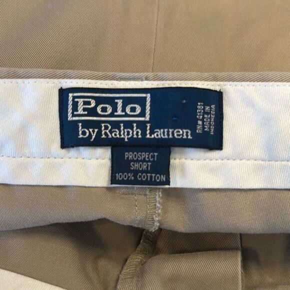 VTG Polo Ralph Lauren Classic Chino Polo Khaki Prospect Shorts Mens Size 38 - Picture 5 of 8